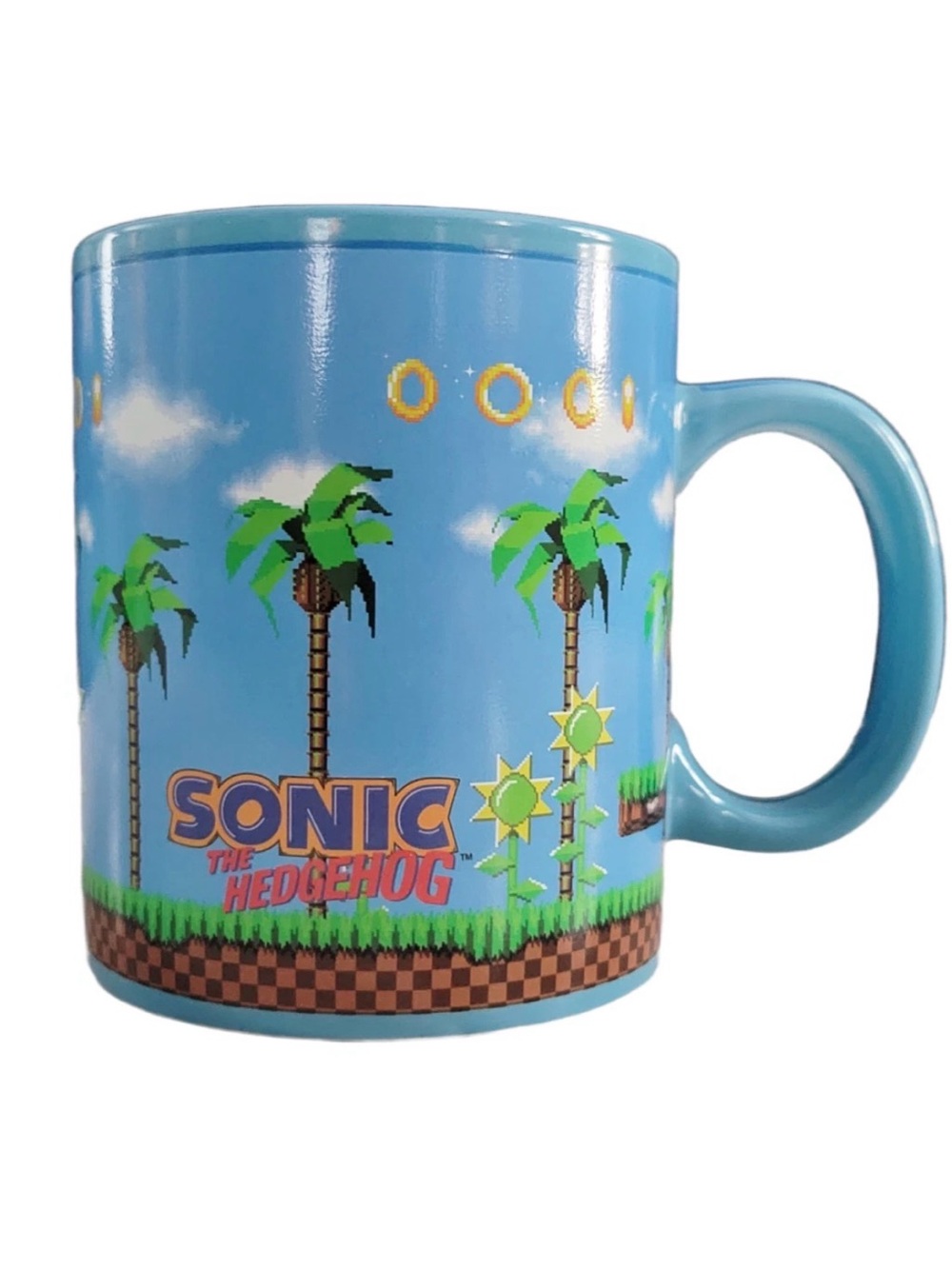 Sega x Just Funky Sonic Hedgehog Green Hill Zone Retro 16Bit Collectible 16z Mug